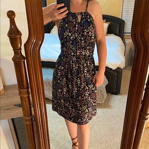 Patterned Halter Dress